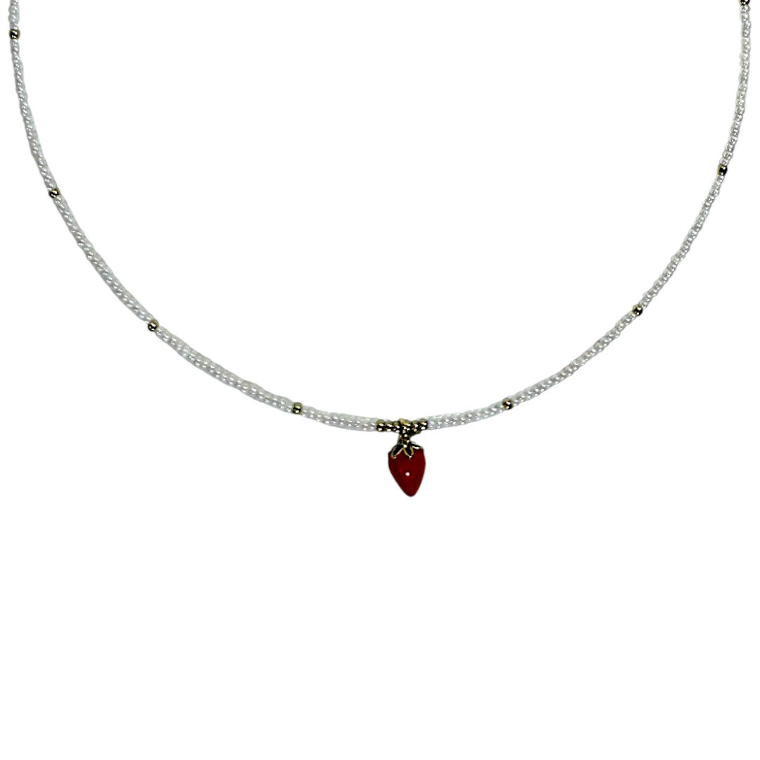 Collar Choker con Frutilla