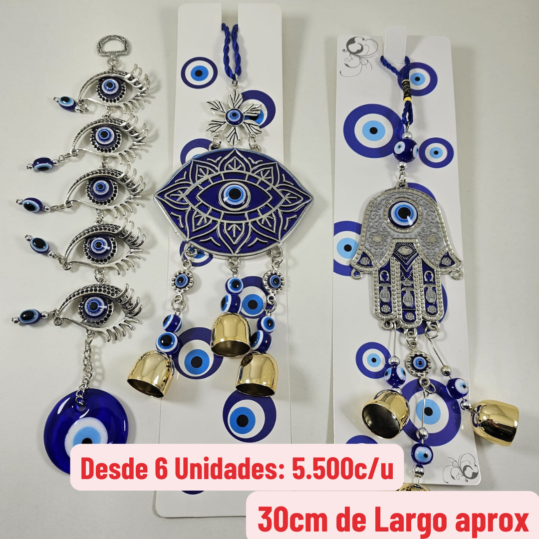 6 uds Colgantes con Ojo Turco