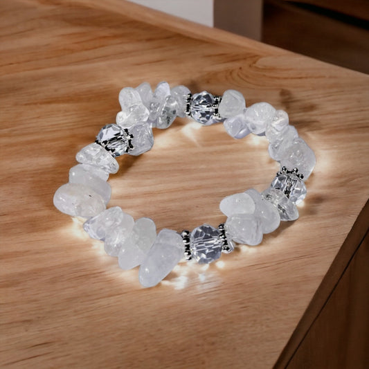 Pulsera de Cuarzo Blanco 10 Uds