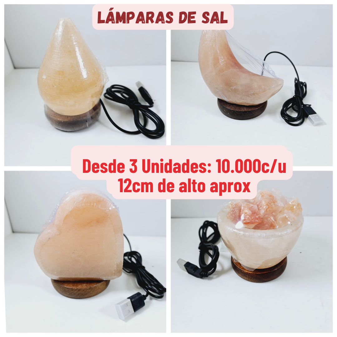 3 uds Lámparas de Sal 12cm. – Alma Cristal