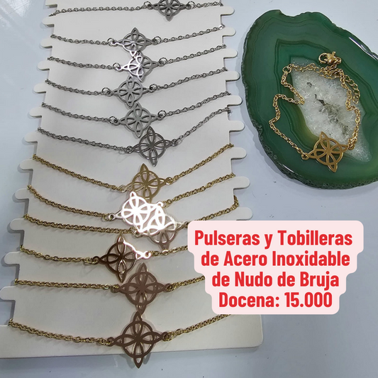 12uds Pulseras y Tobilleras Nudo de Brujas