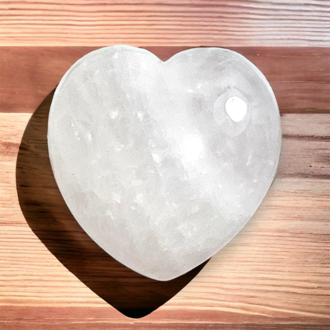 Piedra Cuarzo Blanco Corazón