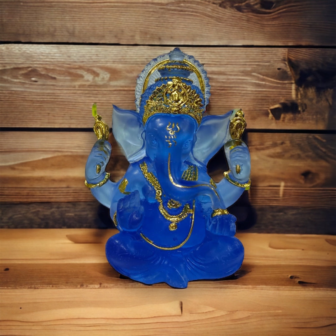 Figura Ganesha Azul Traslucido