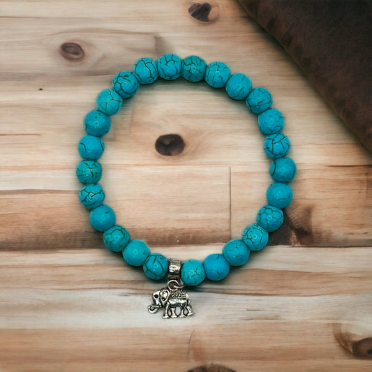 Pulsera Turquesa con Elefante.