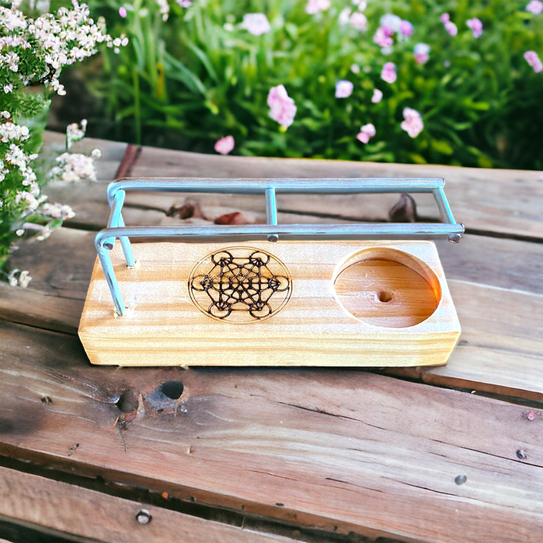 Quemador de Palo Santo con Cubo de Metatrón