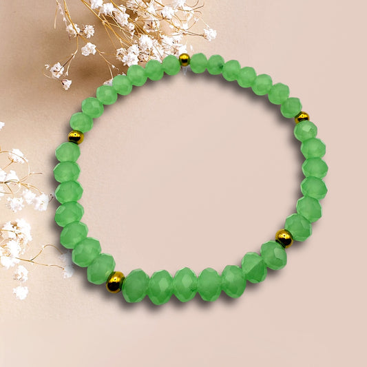 Pulsera de Cristales Verdes