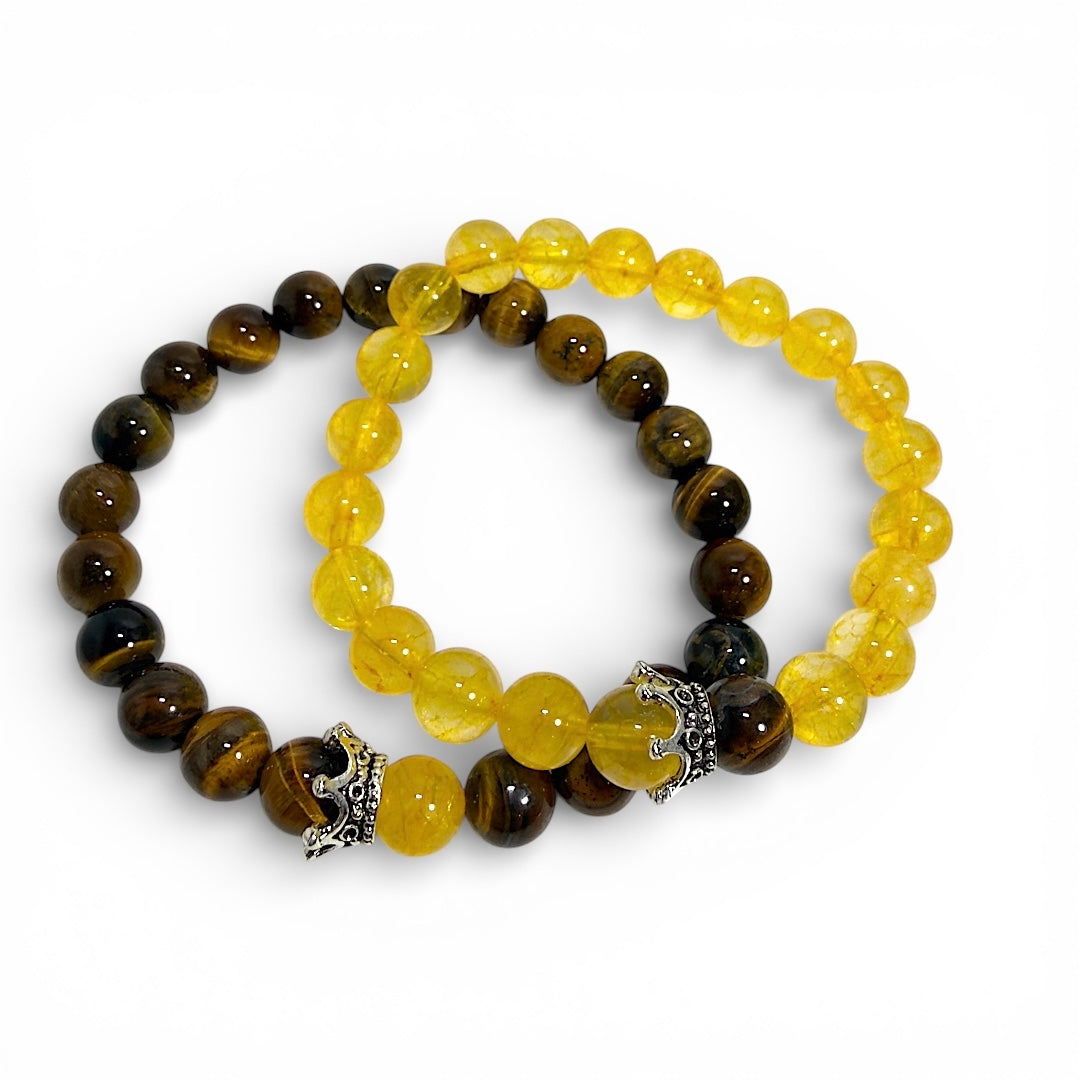 Pulseras Parejas de Fuerza y Abundancia