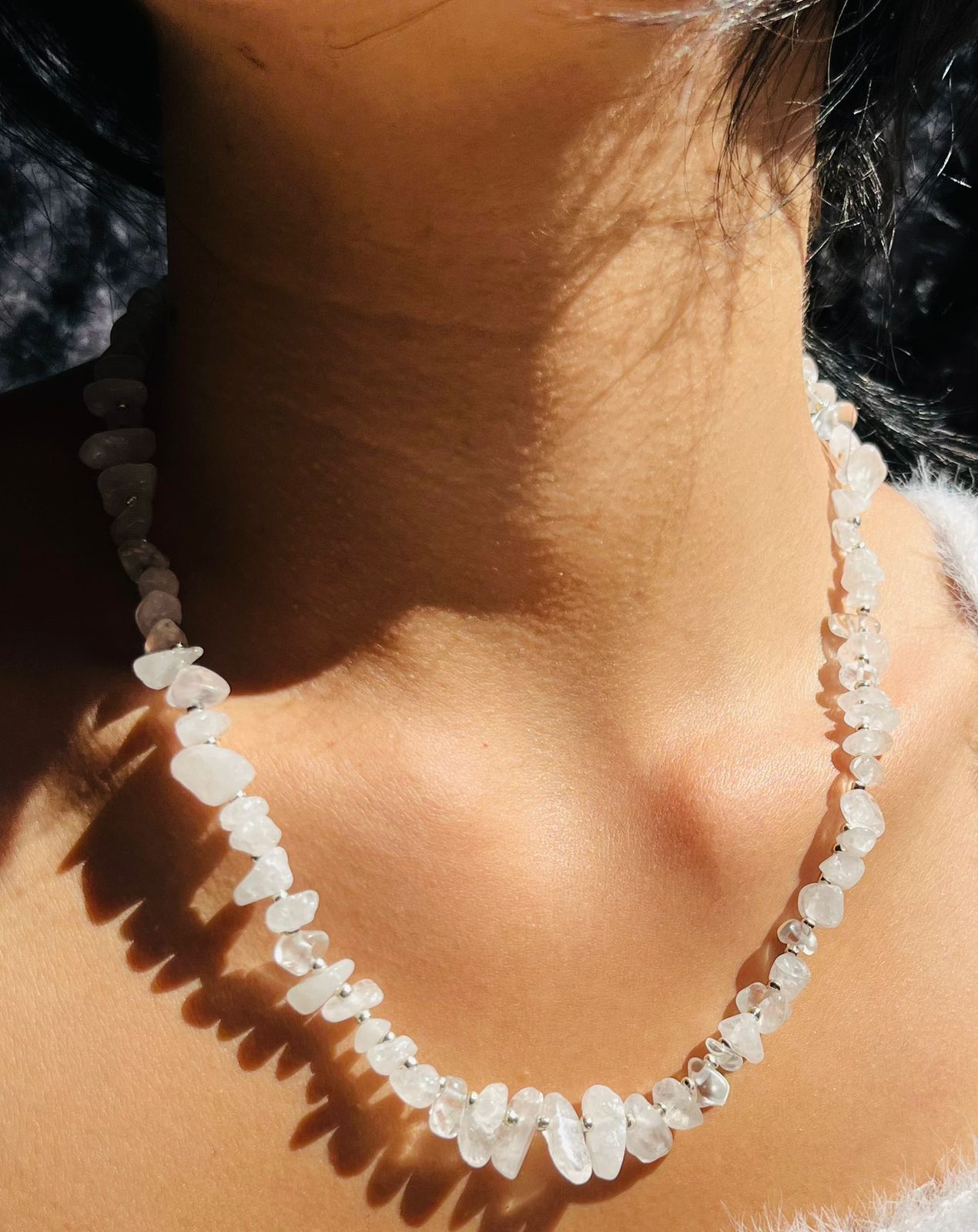 Collar de Cuarzo Cristal Rústico