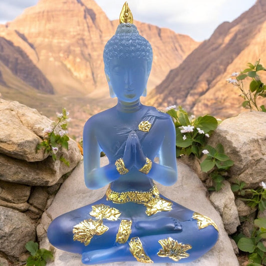 Figura Buda Traslucido Azul