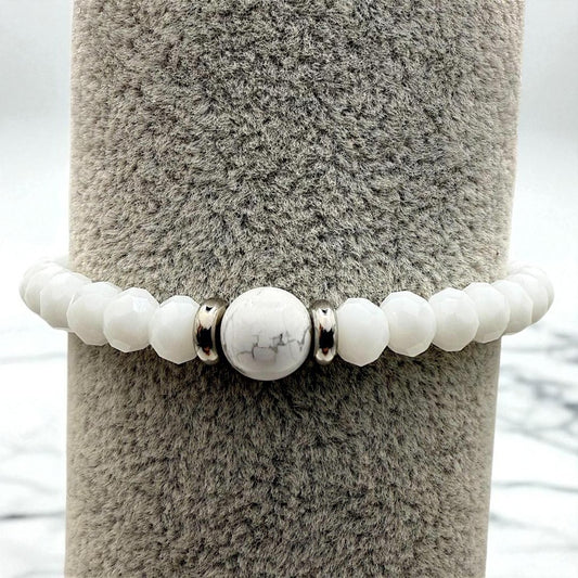 Pulsera Serenidad de Howlita Blanca